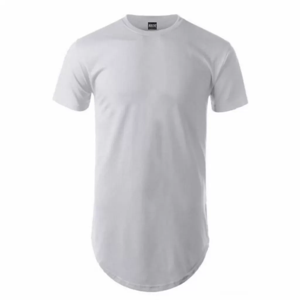 Camiseta Longline Fio 30 - Branca