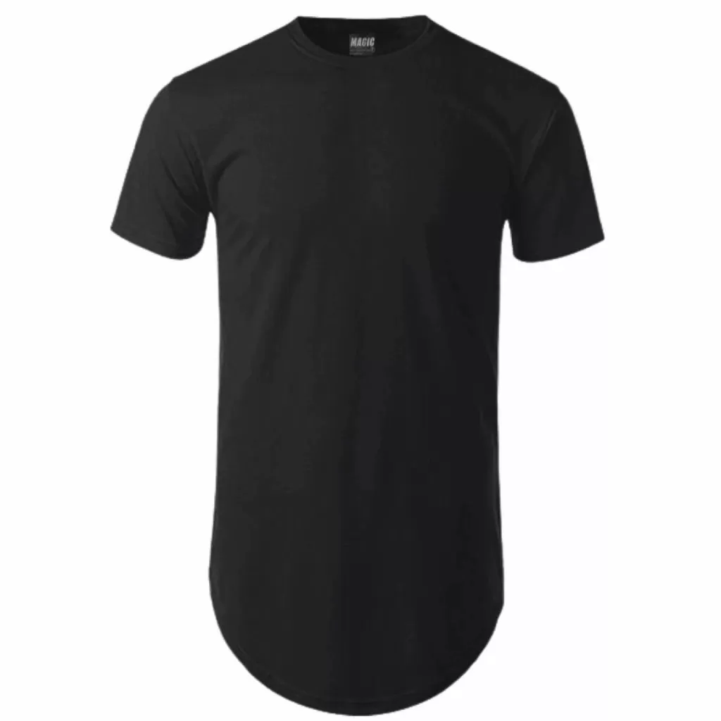 Camiseta Longline Fio 30 - Preta