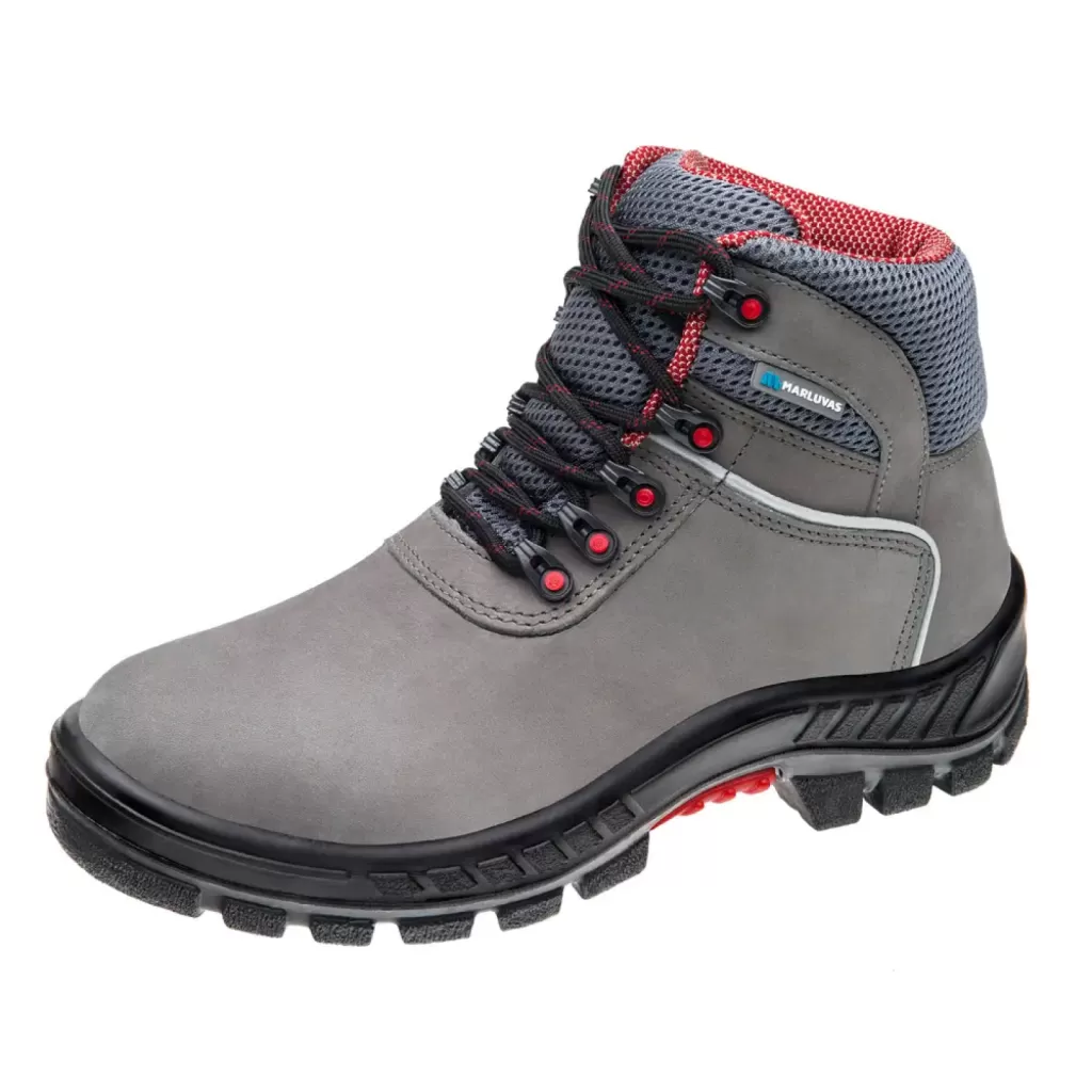 Bota em Couro Nubuck Cinza Premier Marluvas - Tam 43,