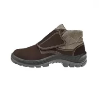 Bota em Couro Marrom Nubuck Velcro Marluvas - Tam 33