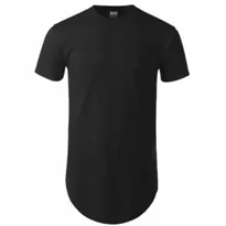 Camiseta Longline Personalizada - Preta