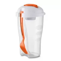 Copo Salada 850ml com Garfo e Suporte para Molho