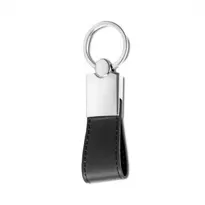 Chaveiro Metal com Couro Personalizado - 14501